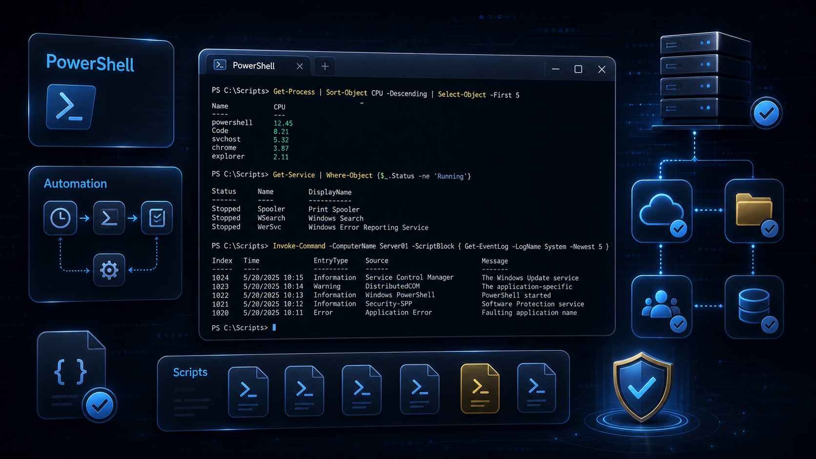 PowerShell scripts automation project preview