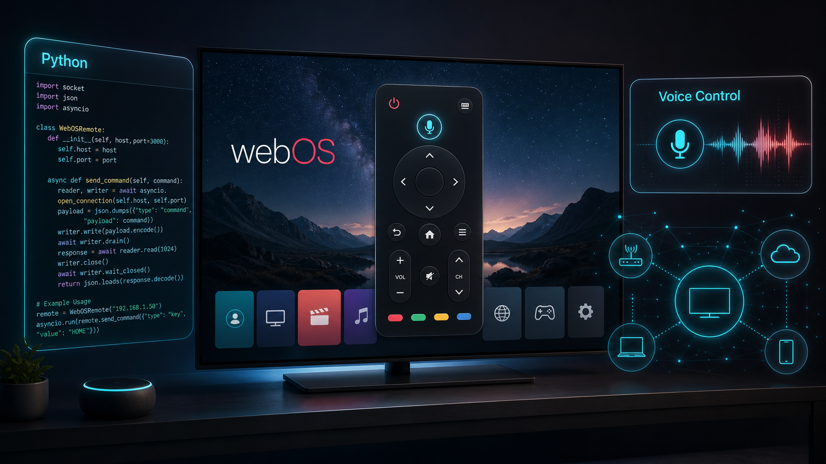 Python webOS TV control project preview